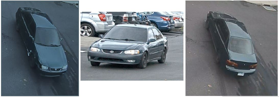 Surveillance camera photos of suspect vehicle