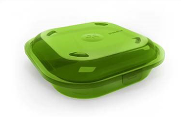 A vibrant green Reusable Container