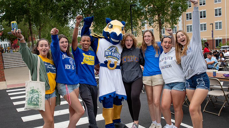 Students cheering