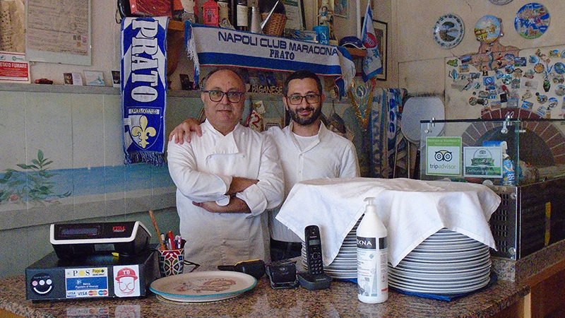 Gerardo (left) and Luca Tortora inside Pizland.