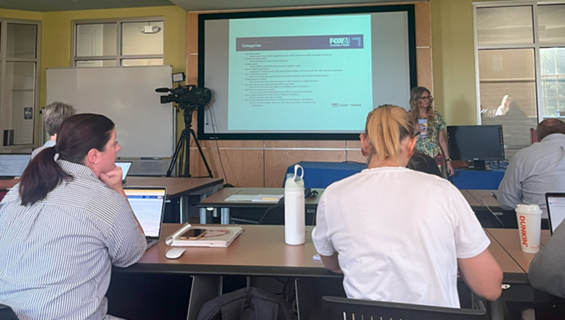 Educators in a classroom setting at the University’s Vlock Center.