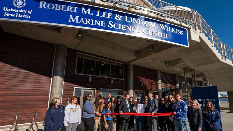 Ribbon cutting for the new Robert M. Lee and Linda M. Wilkins Marine Science Center