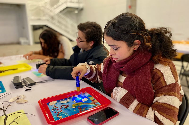 Students visiting