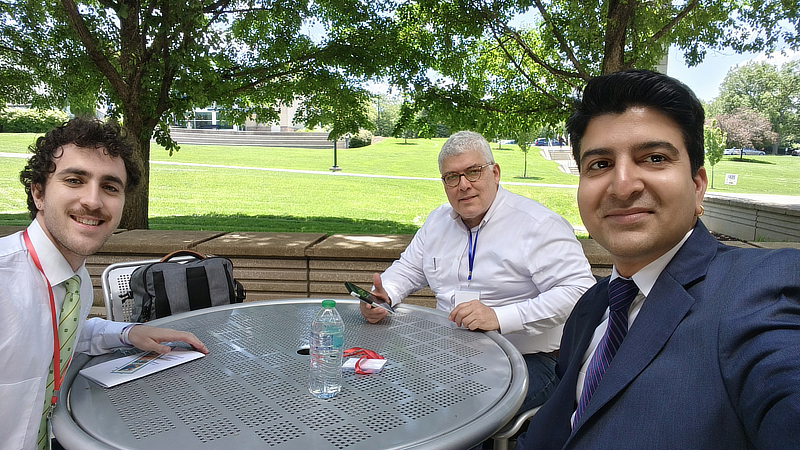 Jacob Carson ’25, and Saurabh C. Srivastava ’25 with faculty mentor Dr. Armando Rodriguez