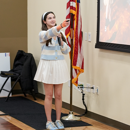 Peyton Lecher ’27 pitching The Matilda Mission at SMERD 2025