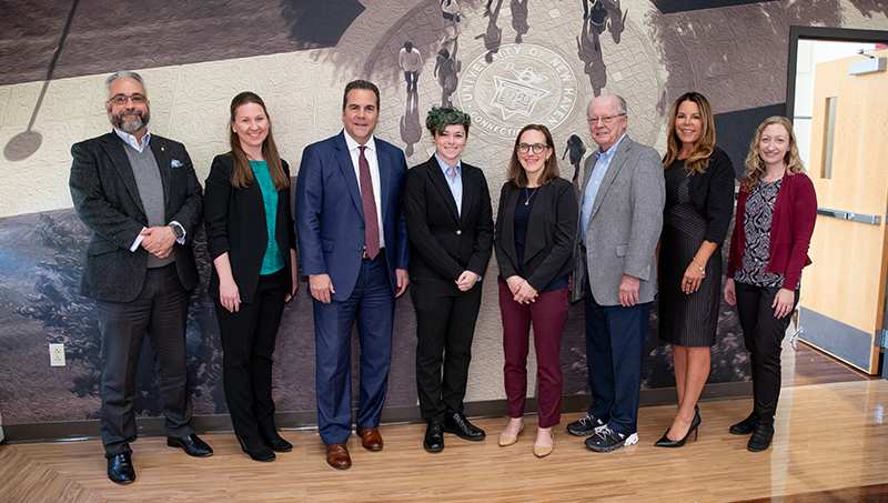 Left to right: Dr. Bruno Barreto de Góes, Ph.D., Dr. Mary Isbell, Dr. Sheahon Zenger, Gianna Cologna, Dr. Lauren Boasso, William Bucknall, Elise Bucknall, and Dr. Kristine Horvat.