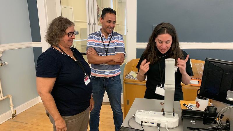 Prof. Liberty Page, Dr. Mehdi Mekni, and Laura Brown ’27 M.S.