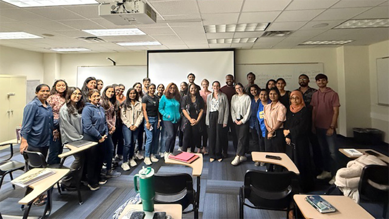 Students studying public health met with industry professionals during the spring semester.