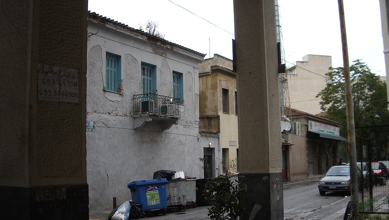 Prof. Jeffrey Blom identified, mapped, and assessed the prevalence of sex trafficking in Greece. The door with the light on is the entrance to an unregistered brothel.