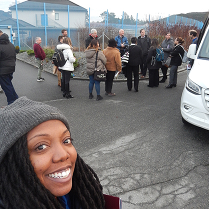 Danielle Cooper, Ph.D., CPP (front) and her fellow travelers in Norway.