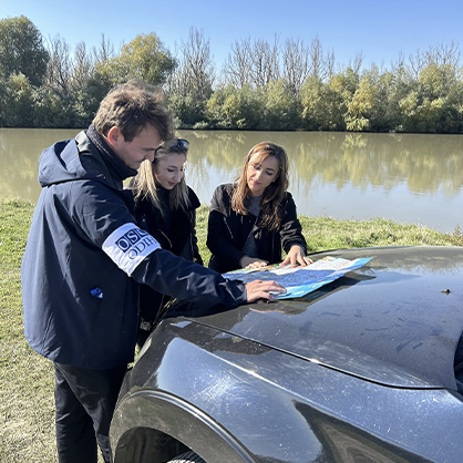 Olena Lennon and OSCE colleagues exploring Moldova’s southern region