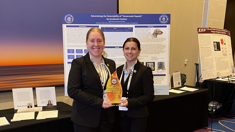 Fire Science students were awarded “Best Overall Research Poster” at the IAAI Training Conference
