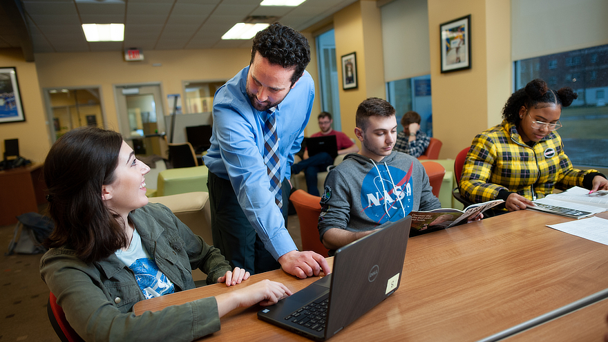 Career Development Center staff guide students