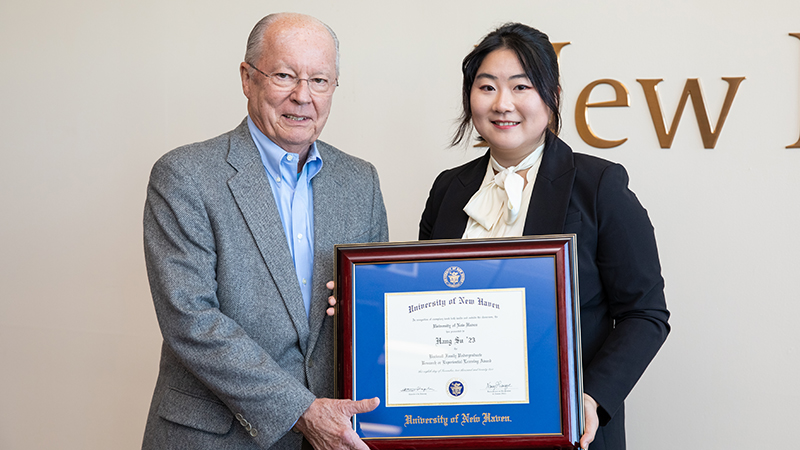 William L. Bucknall Jr. ’63, ’65, ’08 Hon. and Hang Su ’23.