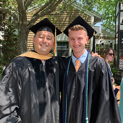 Ryan Dougherty ’19 (right) and Dr. Chris Haynes.