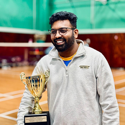 Sri Teja Chinnam, the team’s coach.