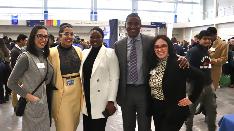 Members of the University’s Career Development Center pose for a photo.