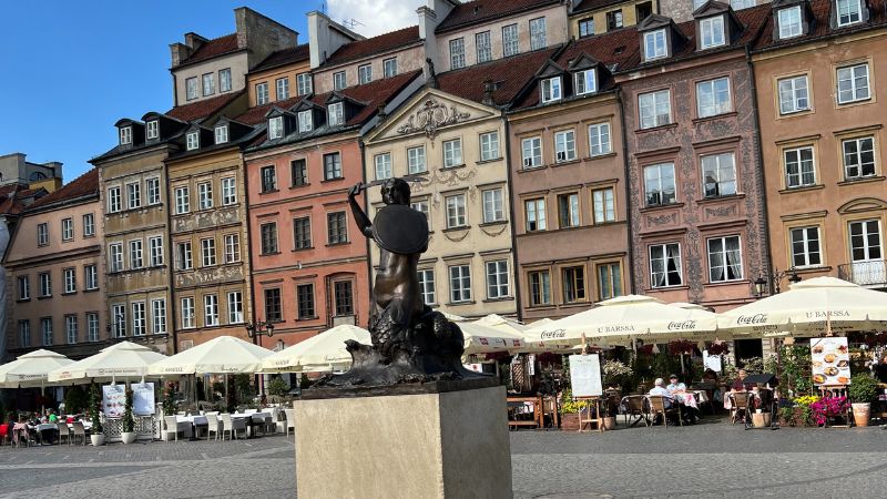 Students visited Old Town in Warsaw.