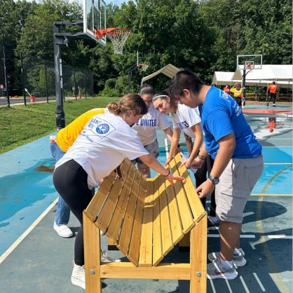 Chargers helped out at the Soundview YMCA.