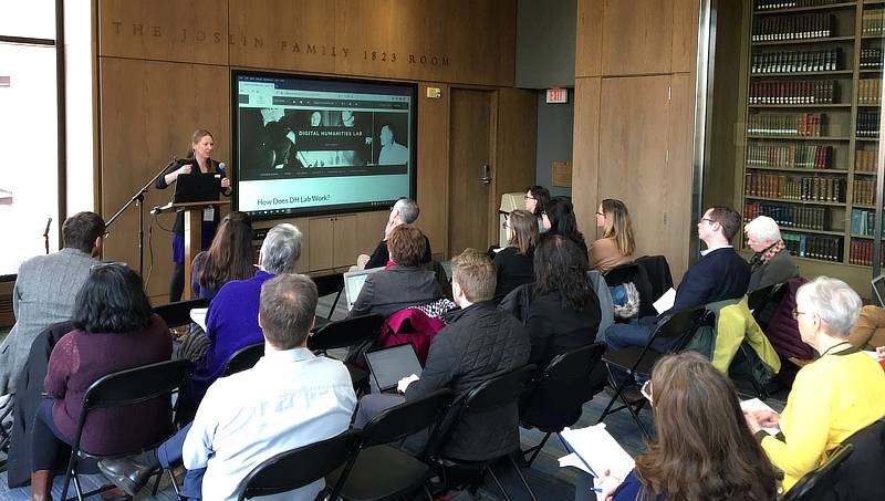 Mary Isbell at Connecticut Digital Humanities Conference