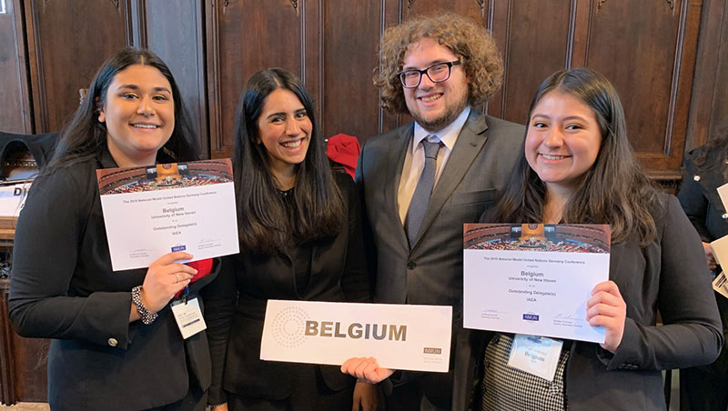 Image of a group of students with awards.