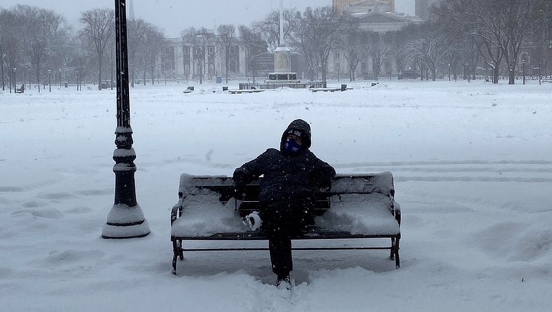 David Pendleton in the snow. 