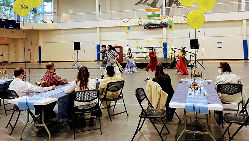 Image of dancers at the Universty's Diwali celebration.