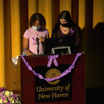 Fransheli Ventura ’23 and Madison Manzo ’23.