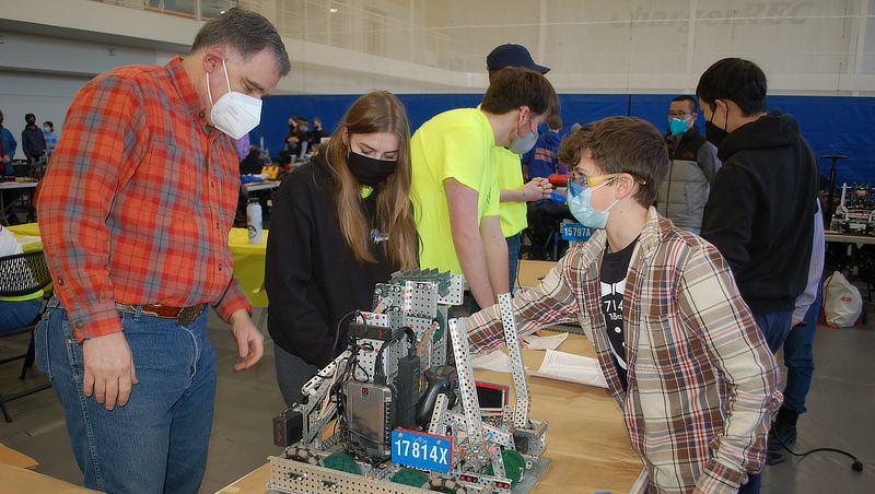 High school students brought their robots to the University of New Haven.