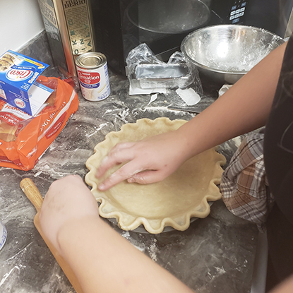 Beatrice Glaviano’s pie in progress