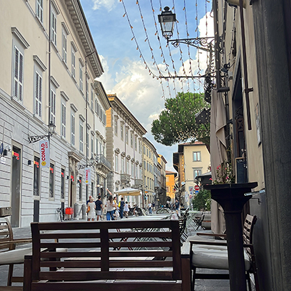 Dora Crespo’s view near the University’s campus in Prato. 