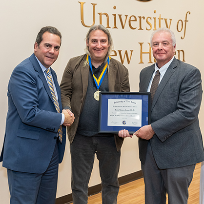 Left to right: Dr. Sheahon Zenger, Dr. Kevin Barnes-Ceeney, and Dr. Mario Gaboury.