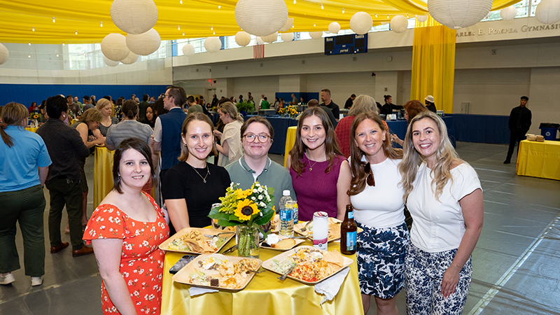 Fellow colleagues gather at the annual Chargers Celebrate event.