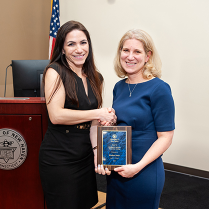 Rozina Jaser, M.S. (left).