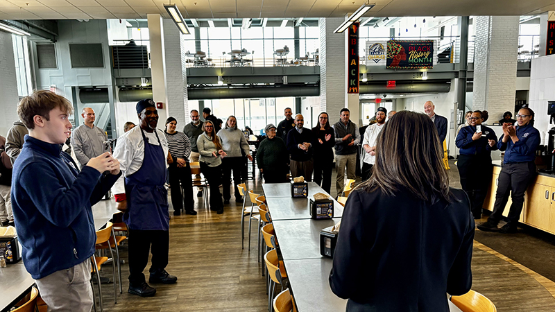 Award ceremony held in The Marketplace at the University of New Haven